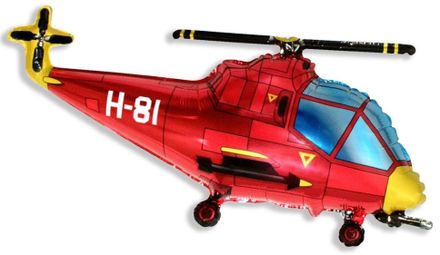 Ballon Hubschrauber rot 35 cm