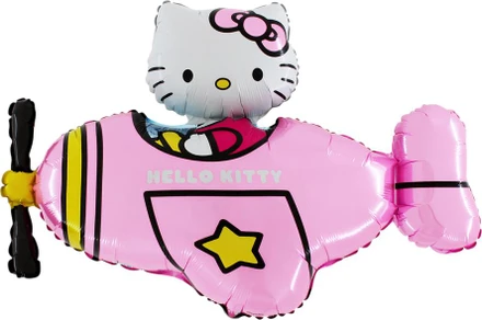 Ballon Hello Kitty Flugzeug 35 cm