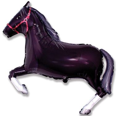 Ballon Pferd schwarz 108 cm