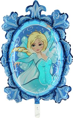 Ballon Frozen Prinzessin spiegel blau 65 cm