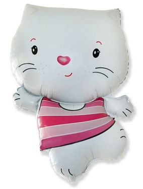 Ballon Katze weiß 35 cm