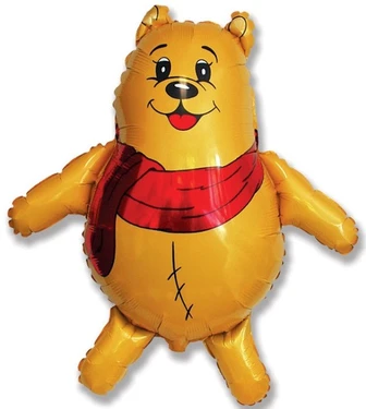 Ballon Teddybär mit Narbe 83 cm
