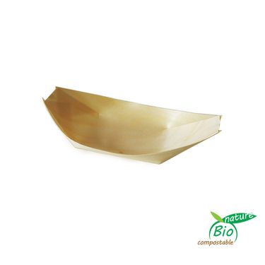 Schale Holzboot 16,5 × 8,5 cm 100 Stck