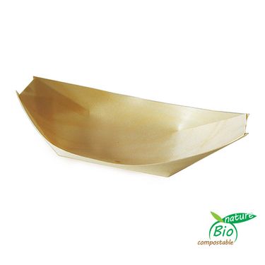 Schale Holzboot 21,5 × 11 cm 100 Stck