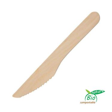 Messer 16 cm aus Holz 100 Stück