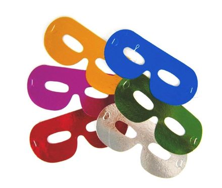 Papier Augenmasken farbige 6 Stück