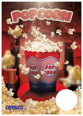 Plakat Popcorn-Schachtel Preis A4
