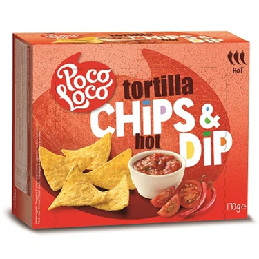 Snack Box Tortilla Chips Natural & Salsa Dip Soße 170g